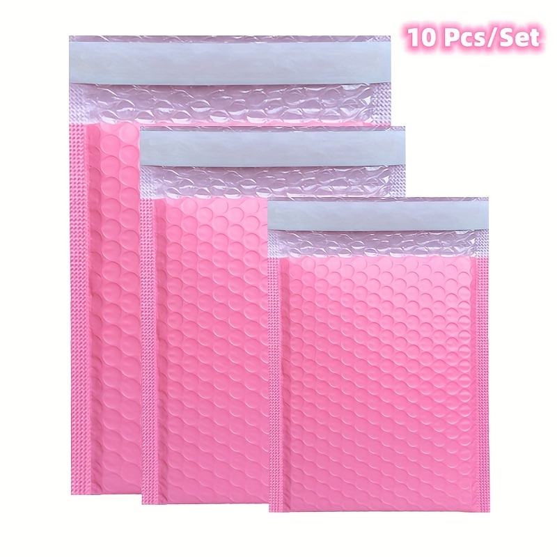 10pcs/set Waterproof Self-sealing Padded Envelopes - Perfect For Mailing & Shipping - Pink Bubble Packaging Bags Opaque Self-adhesive Waterproof Boutique Jewelry And Cosmetics Transportation Bags
10pcs/set Waterproof Self-sealing Padded Envelopes - Perfect For Mailing & Shipping - Pink Bubble Packaging Bags Opaque Self-adhesive Waterproof Boutique Jewelry And Cosmetics Transportation Bags
