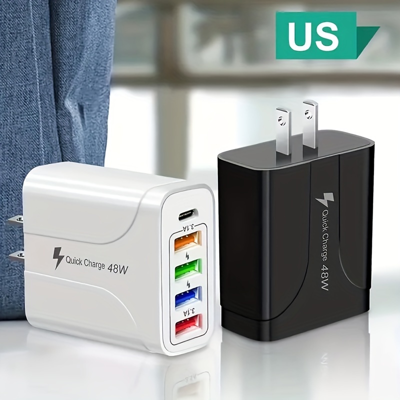 

Pd 48w Fast Charging For All Phone Quick Charging Multi-ports Charging Head Pd+4usb Ports Adapter