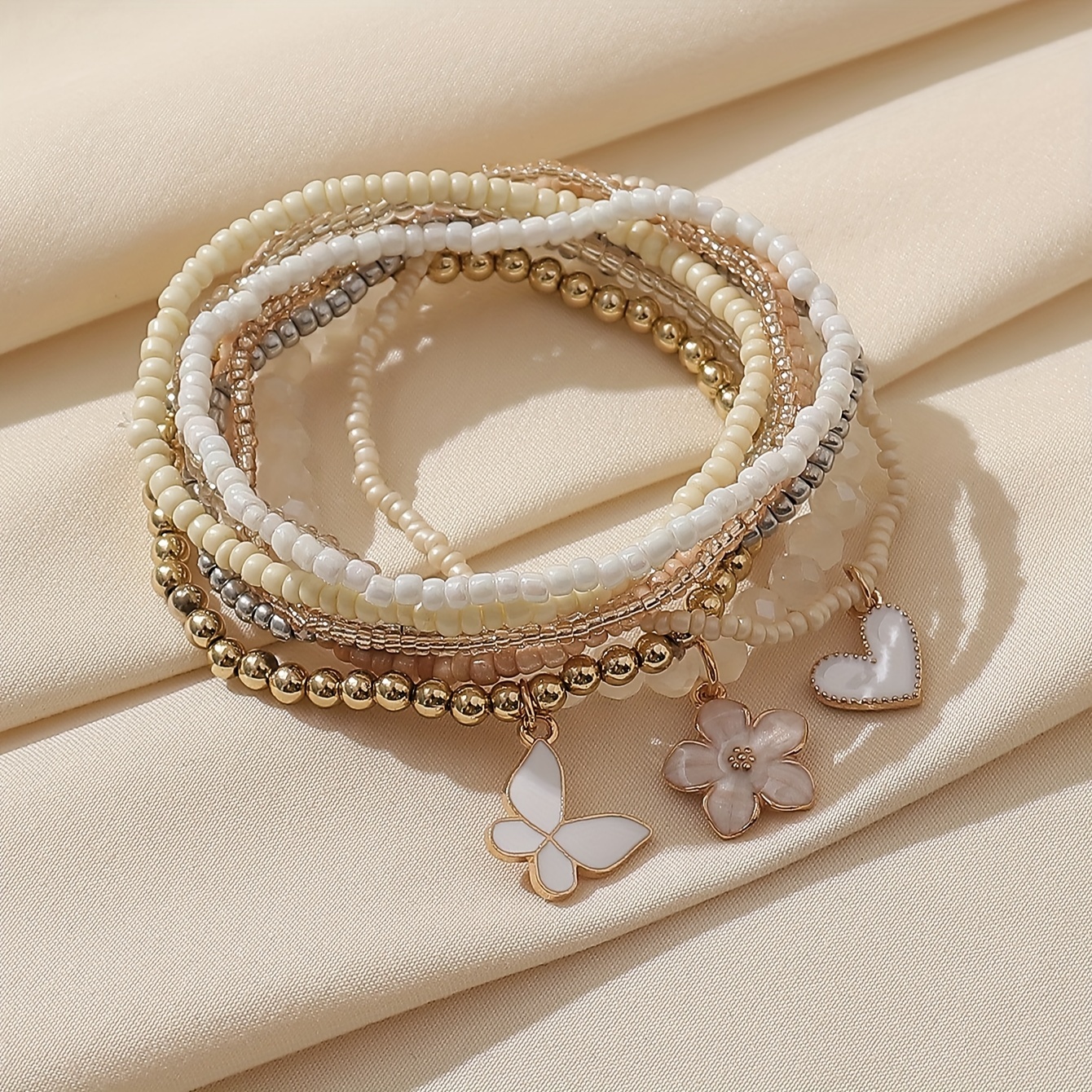 9pcs Bracelet Ensemble de Perles / Blanches / Roses Empilable Multi-couches Bijoux À
9pcs Bracelet Ensemble de Perles / Blanches / Roses Empilable Multi-couches Bijoux À