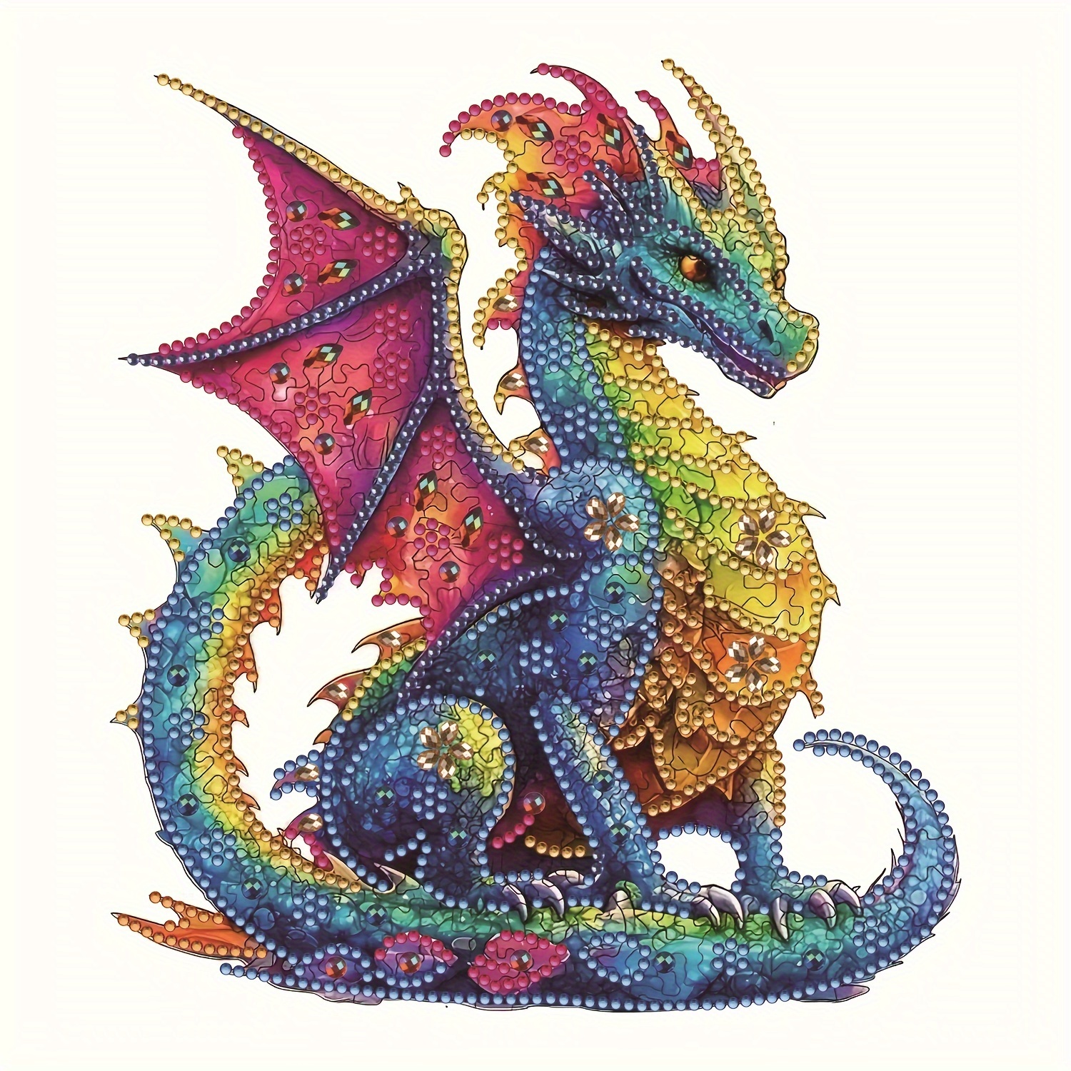 1pc Winged Dragon Pattern Diamond Art Painting Kit 5d Diamond Art Set Painting With Diamond Gems, Arts And Crafts For Home Wall Decor
1pc Winged Dragon Pattern Diamond Art Painting Kit 5d Diamond Art Set Painting With Diamond Gems, Arts And Crafts For Home Wall Decor