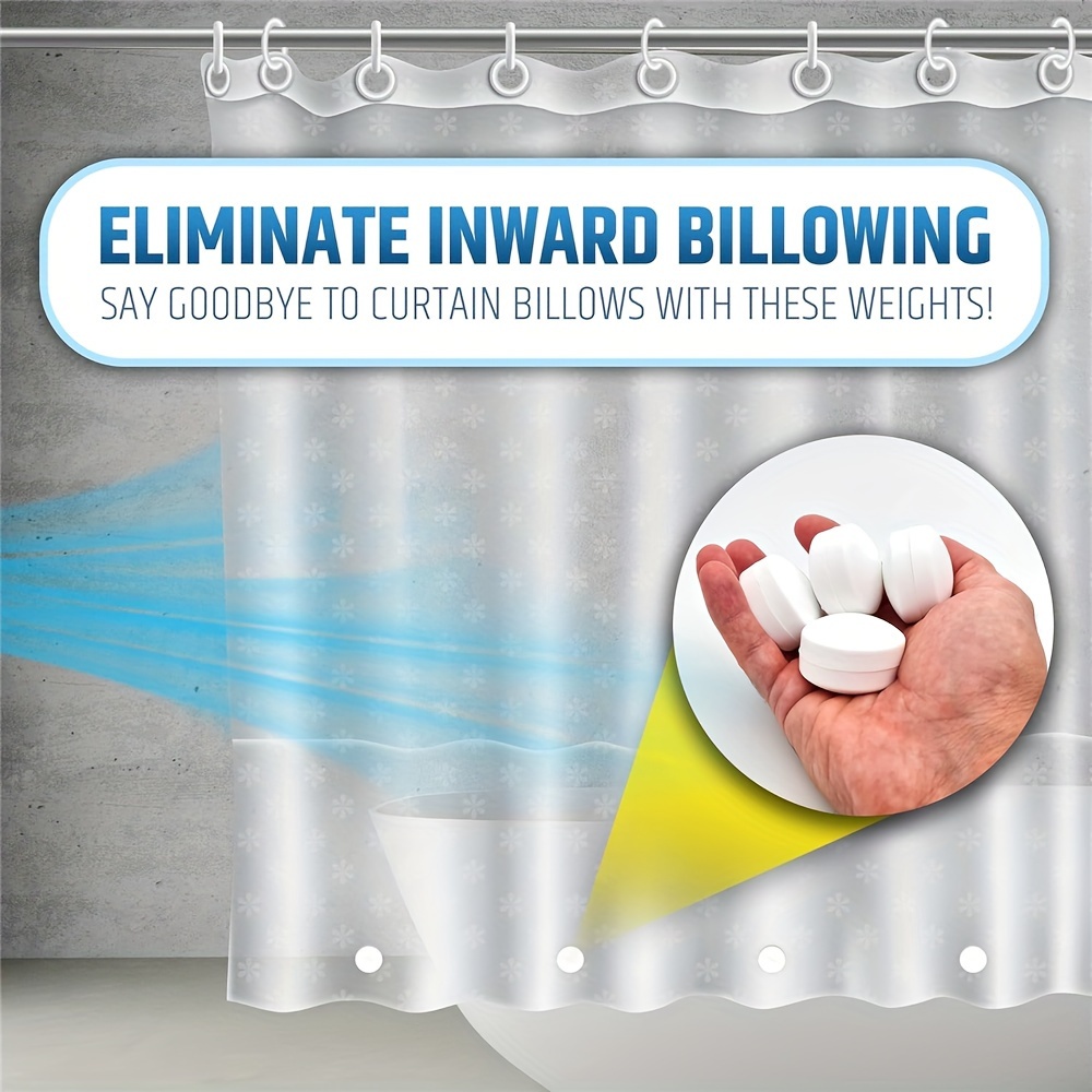 Powerful Curtain Weights For -free Bath - 360° Silicone Wrapped - Will - Heavy Magnets Curtain Liners From Blowing |1 Pairs | White Black
Powerful Curtain Weights For -free Bath - 360° Silicone Wrapped - Will - Heavy Magnets Curtain Liners From Blowing |1 Pairs | White Black