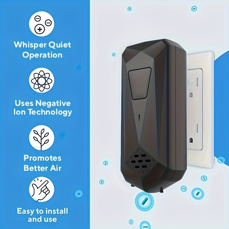 1pc, Ionizer , Plug In Ion Generator With Highest Output - Up To 38 Million Anions/sec, Portable Filterless&ion For Purify: Odors, Pets Smell Etc
1pc, Ionizer , Plug In Ion Generator With Highest Output - Up To 38 Million Anions/sec, Portable Filterless&ion For Purify: Odors, Pets Smell Etc