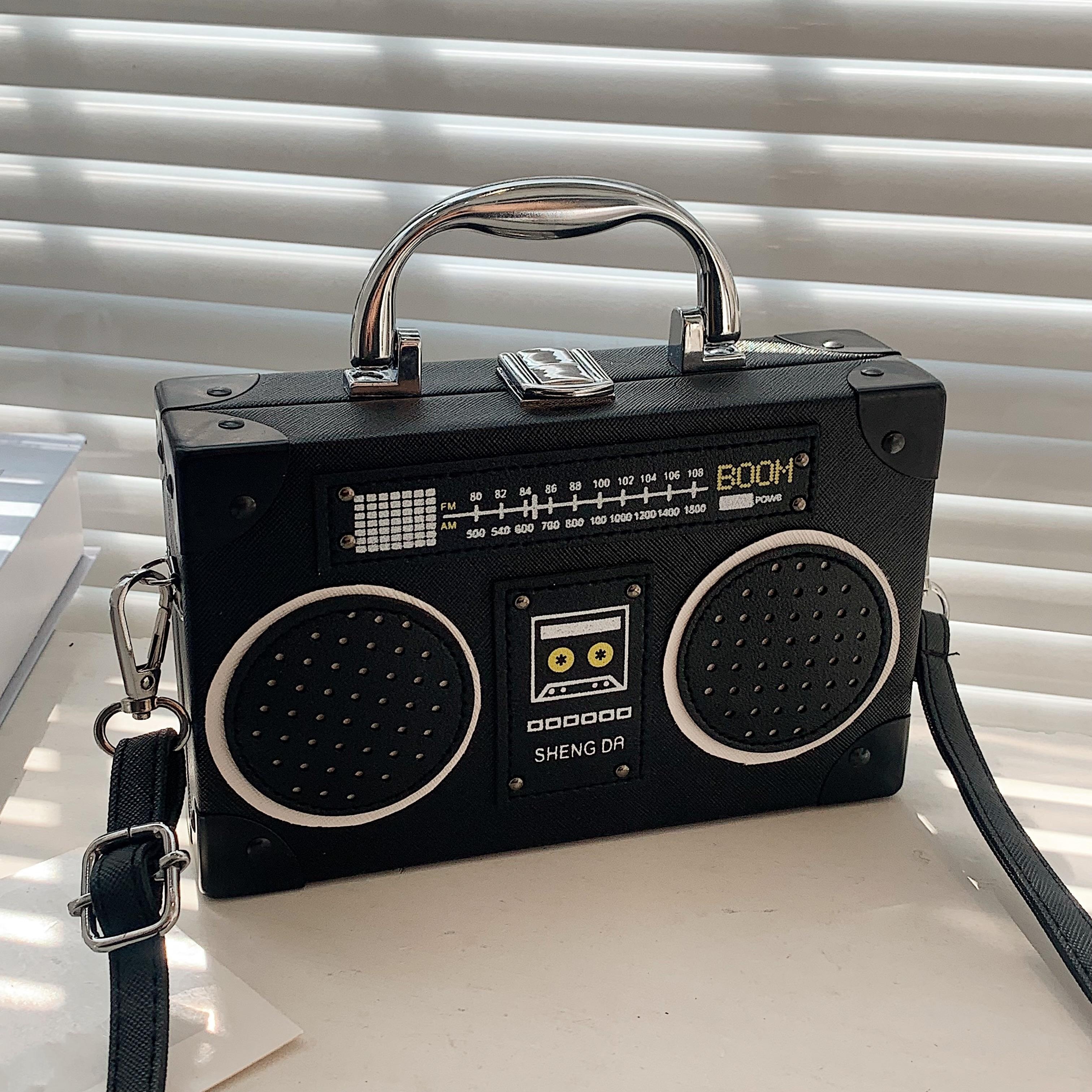 Mini Radio Box Crossbody Bag, Pu Leather Textured Novelty Bag, Versatile Fashion Shoulder Bag
Mini Radio Box Crossbody Bag, Pu Leather Textured Novelty Bag, Versatile Fashion Shoulder Bag