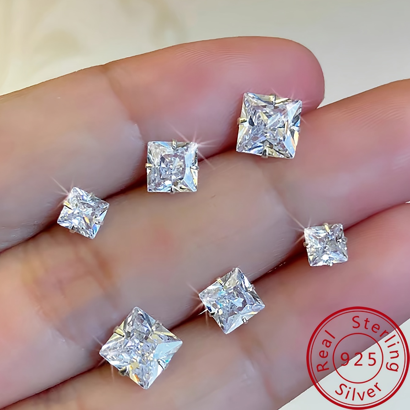 Exquisite 925 Sterling Silver Hypoallergenic Stud Earrings Embellished With Square Zircon Elegant Leisure Style Female Wedding Gift
Exquisite 925 Sterling Silver Hypoallergenic Stud Earrings Embellished With Square Zircon Elegant Leisure Style Female Wedding Gift