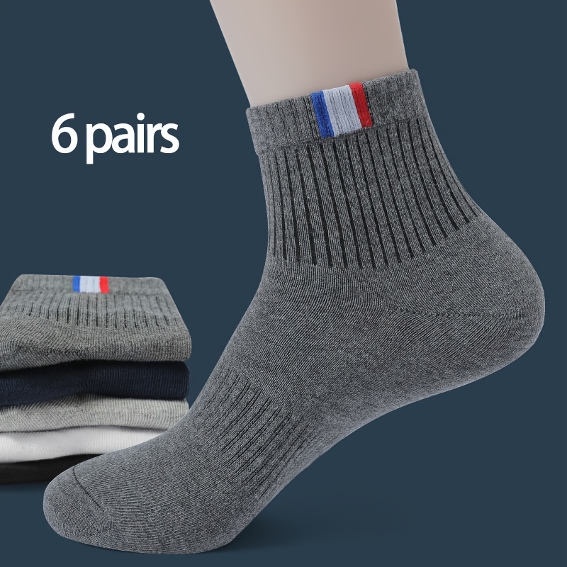 6 Pairs Of Men's Mid Crew Sport Socks, Sweat-absorbing Comfy Breathable Socks For Men's Basketball Training, Running Outdoor Activities
6 Pairs Of Men's Mid Crew Sport Socks, Sweat-absorbing Comfy Breathable Socks For Men's Basketball Training, Running Outdoor Activities