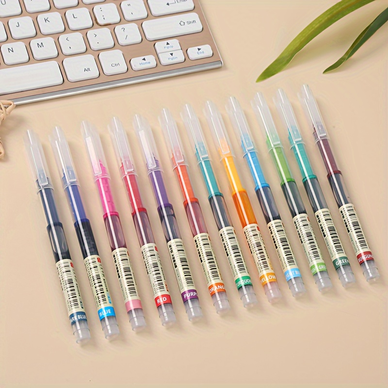 Colorful Quick-drying Gel Pen 12 Colors Student Large Capacity Writing Tools Office Supplies 0.5mm Writing Pen Signature Pen Walking Bead Pen Carbon Pen Stationery
Colorful Quick-drying Gel Pen 12 Colors Student Large Capacity Writing Tools Office Supplies 0.5mm Writing Pen Signature Pen Walking Bead Pen Carbon Pen Stationery