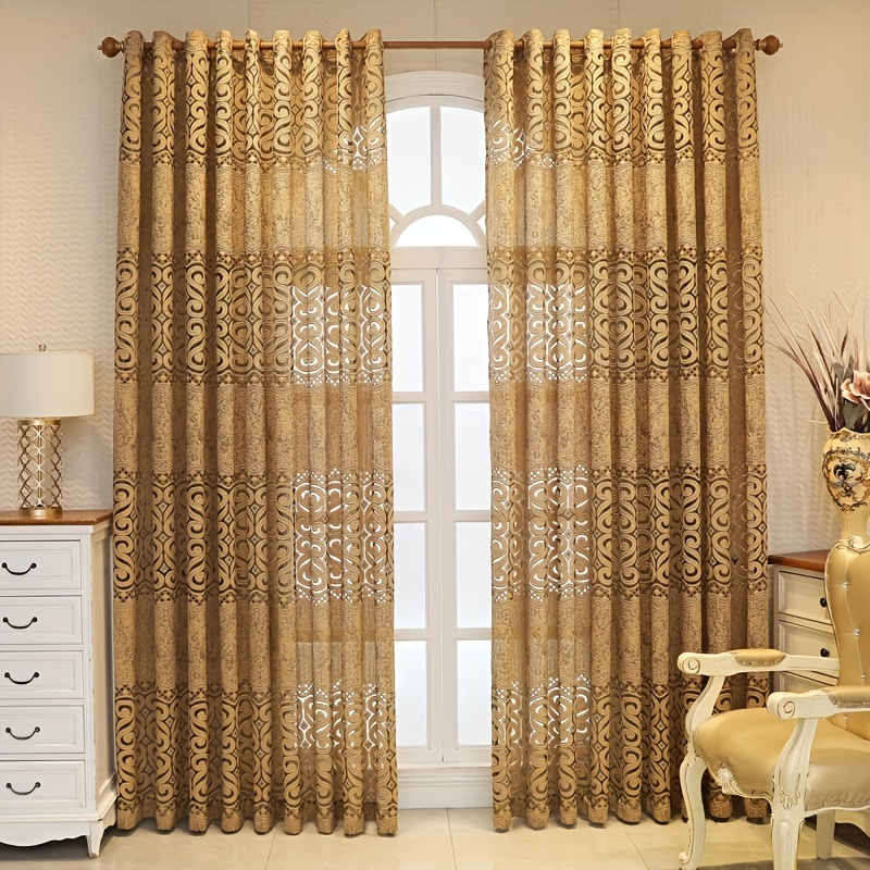 1pc European Vintage Thickened Jacquard Curtain, Window Sheer Curtain For Living Room Bedroom Balcony Home Decor
1pc European Vintage Thickened Jacquard Curtain, Window Sheer Curtain For Living Room Bedroom Balcony Home Decor