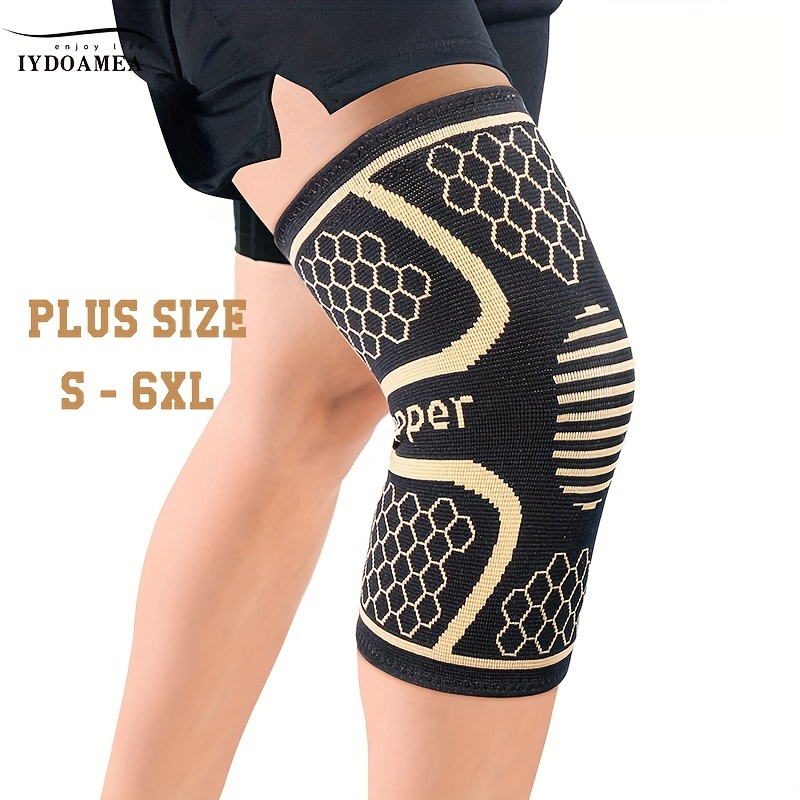 

1pc Copper Knee Sleeve For Sports, Workout, - Order 1 Size Up For Maximum Comfort And Performance