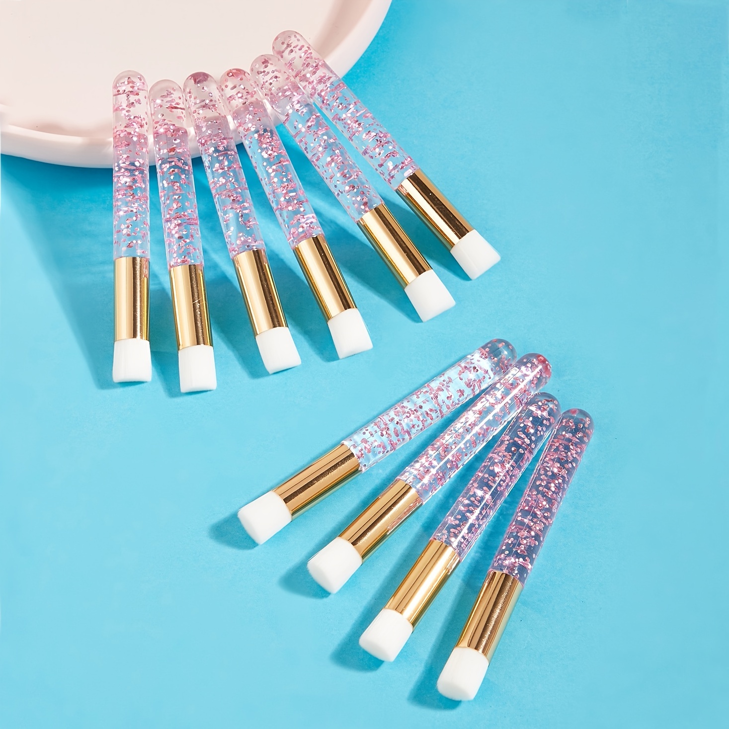 10pcs Baopinger Portable Unscented Nylon Bristle Makeup Eye Lash Cleaning Wand Brush, Soft Bristles, Abs Plastic Rod, With Nose Deep Cleansing Pores, For Normal
10pcs Baopinger Portable Unscented Nylon Bristle Makeup Eye Lash Cleaning Wand Brush, Soft Bristles, Abs Plastic Rod, With Nose Deep Cleansing Pores, For Normal