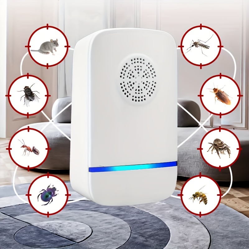 

Ultrasonic Pest Repellent Plug-in - Effective Indoor Insect Control For Mosquitoes, Mice, Spiders, Ants, Cockroaches - Child-safe Sleep Aid