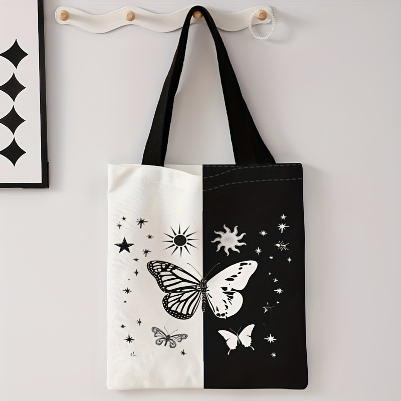 Chic Butterfly Print Tote Bag - Large Capacity, Reusable & Fashionable Shoulder Handbag For Women
Chic Butterfly Print Tote Bag - Large Capacity, Reusable & Fashionable Shoulder Handbag For Women