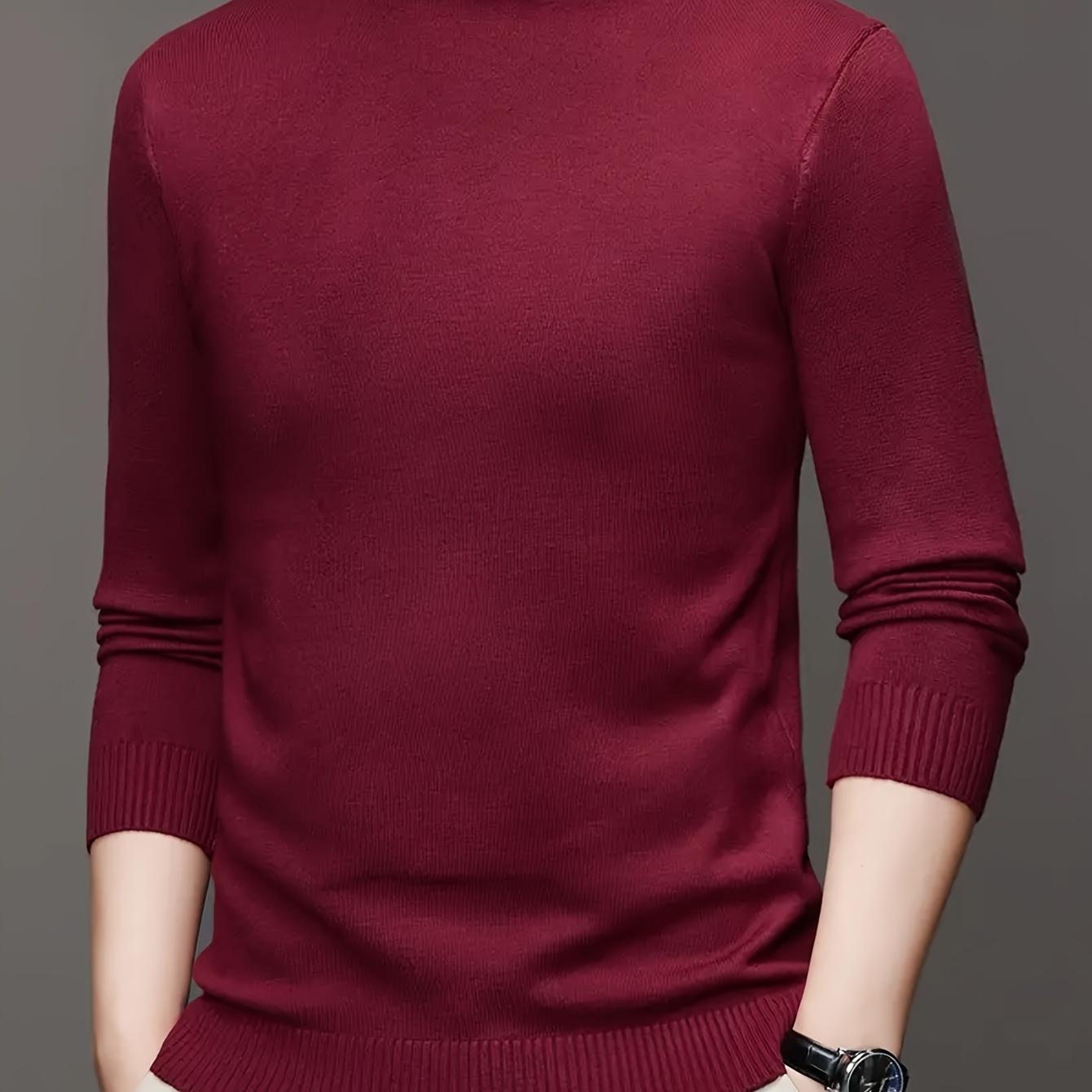 New 2024 Men' Color Turtleneck Knitted Sweater Pullover, Men's Warm Underwear Top For Autumn And Winter
New 2024 Men' Color Turtleneck Knitted Sweater Pullover, Men's Warm Underwear Top For Autumn And Winter
