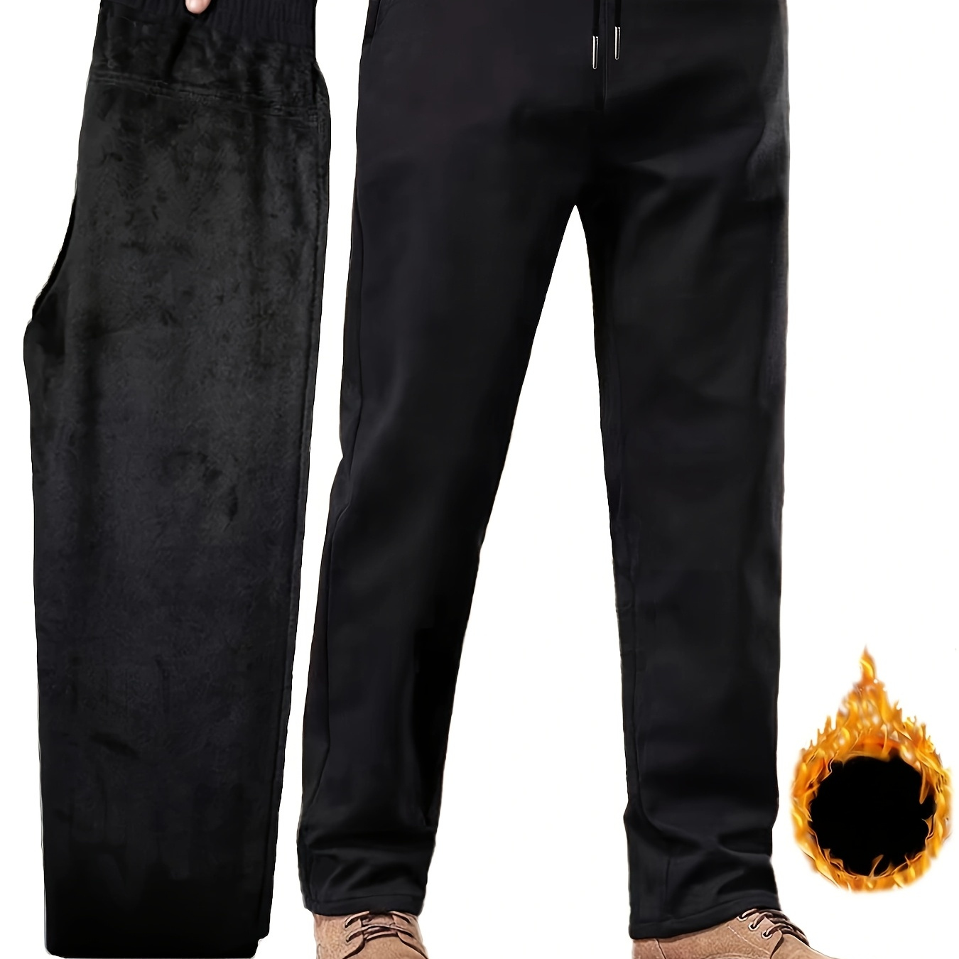 Men's Fall/winter Casual Drawstring Pants - 100% Polyester Woven Fabric, Non-stretch Solid Color, Regular Length With Fleece Lining, Waterproof Warm And Outdoor Sports Trousers
Men's Fall/winter Casual Drawstring Pants - 100% Polyester Woven Fabric, Non-stretch Solid Color, Regular Length With Fleece Lining, Waterproof Warm And Outdoor Sports Trousers