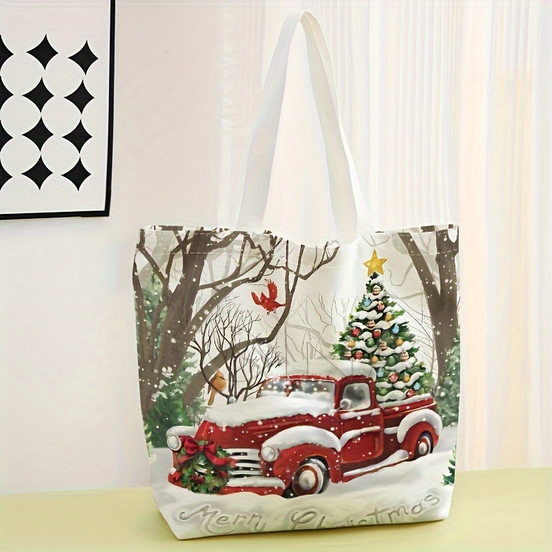 Christmas Style Pattern Tote Bags, Casual Lightweight Large Capacity Shopping Bags, Ideal Gifts For Friends
Christmas Style Pattern Tote Bags, Casual Lightweight Large Capacity Shopping Bags, Ideal Gifts For Friends