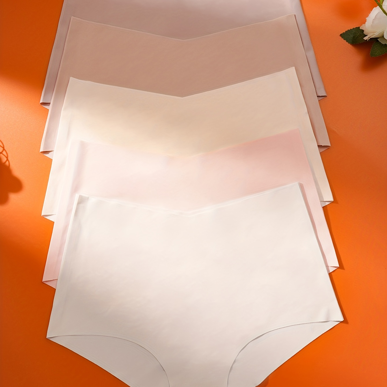 5pcs Seamless Solid Briefs, Comfy & Soft High Waist Intimates Panties, Women's Lingerie & Underwear
5pcs Seamless Solid Briefs, Comfy & Soft High Waist Intimates Panties, Women's Lingerie & Underwear