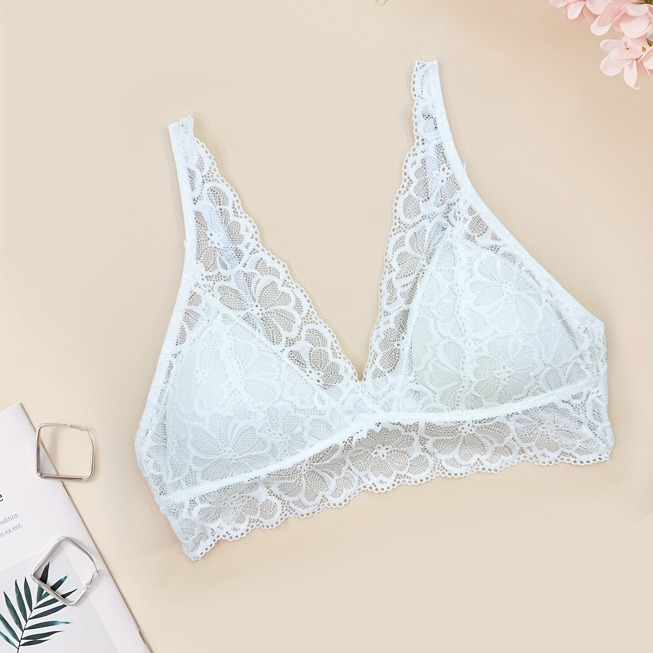 Solid Seamless Floral Lace Wireless Bra, Sexy Comfy Push Up Bra, Women's Lingerie & Underwear
Solid Seamless Floral Lace Wireless Bra, Sexy Comfy Push Up Bra, Women's Lingerie & Underwear