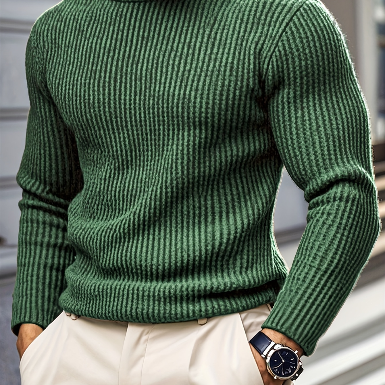 Men's Casual Knit Sweater - Long Sleeve, Crew Neck, Stretch Fabric, Machine Washable - Fall & Winter
Men's Casual Knit Sweater - Long Sleeve, Crew Neck, Stretch Fabric, Machine Washable - Fall & Winter
