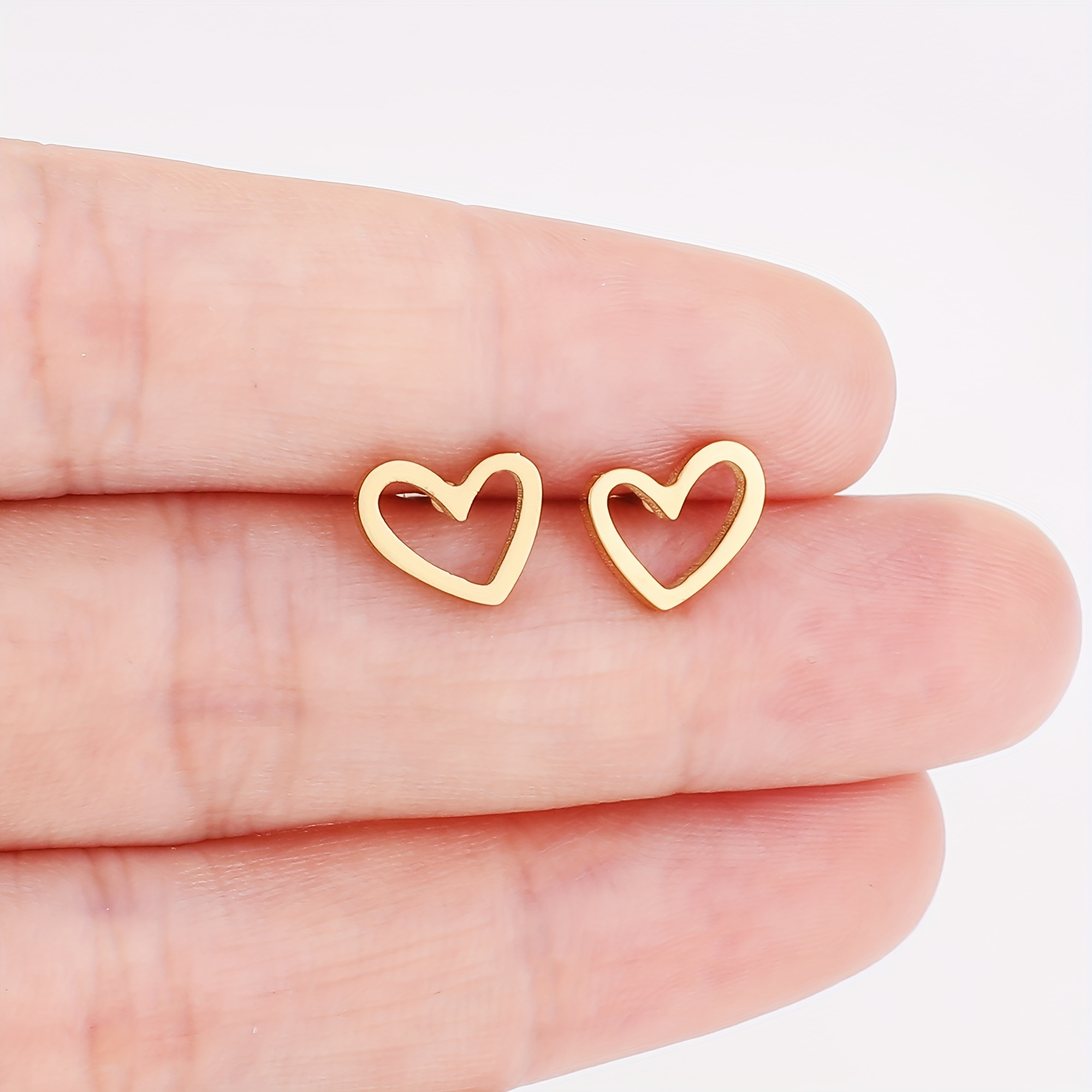 Stainless Steel Stud Earrings Simple Style Heart Shape Earrings Women's Jewelry For Prom Party
Stainless Steel Stud Earrings Simple Style Heart Shape Earrings Women's Jewelry For Prom Party
