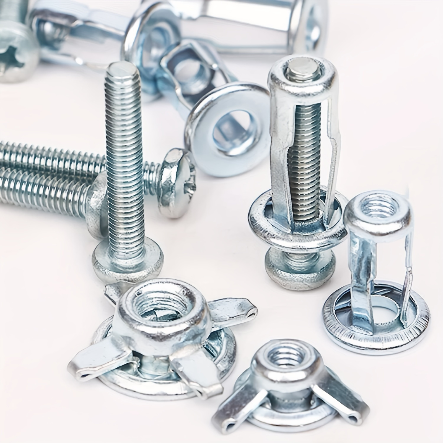 15pcs Petal Nuts, Expansion Nut Fixings, M4 M5 M6 Dowels With Screws, Metal Jack Nuts Set, Wall Anchors Assortment Kit For Drywall, Assorted Hollow Wall Anchor
15pcs Petal Nuts, Expansion Nut Fixings, M4 M5 M6 Dowels With Screws, Metal Jack Nuts Set, Wall Anchors Assortment Kit For Drywall, Assorted Hollow Wall Anchor