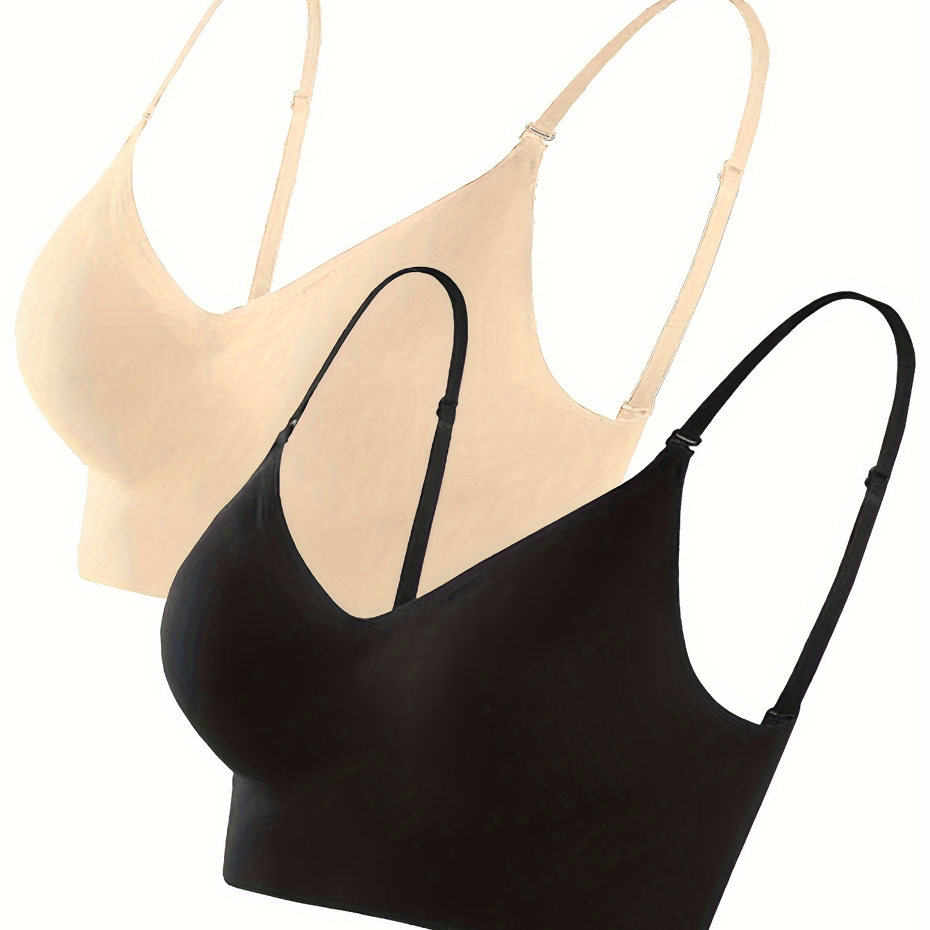 2pcs Solid Seamless Backless Bra, Comfy & Breathable Wireless Push Up Bra, Women's Lingerie & Underwear
2pcs Solid Seamless Backless Bra, Comfy & Breathable Wireless Push Up Bra, Women's Lingerie & Underwear