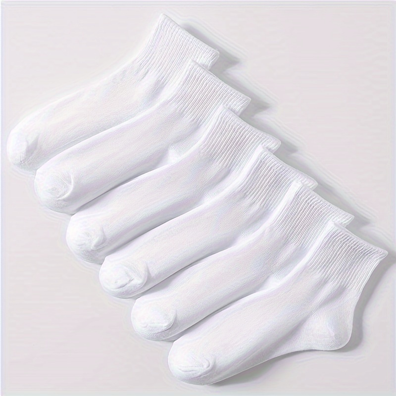 6 Pairs Solid Crew Socks, Simple & Comfy All-match Mid Tube Socks, Women's Stockings & Hosiery
6 Pairs Solid Crew Socks, Simple & Comfy All-match Mid Tube Socks, Women's Stockings & Hosiery