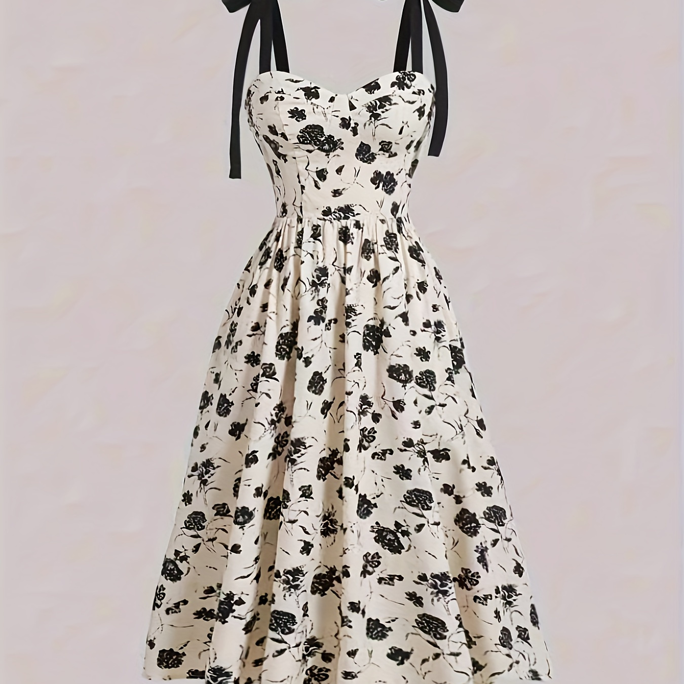 Ready, Elegant Floral Print Off-shoulder Dress With Tie Waist - Slimming, Non-stretch Polyester For Women - Summer
Ready, Elegant Floral Print Off-shoulder Dress With Tie Waist - Slimming, Non-stretch Polyester For Women - Summer