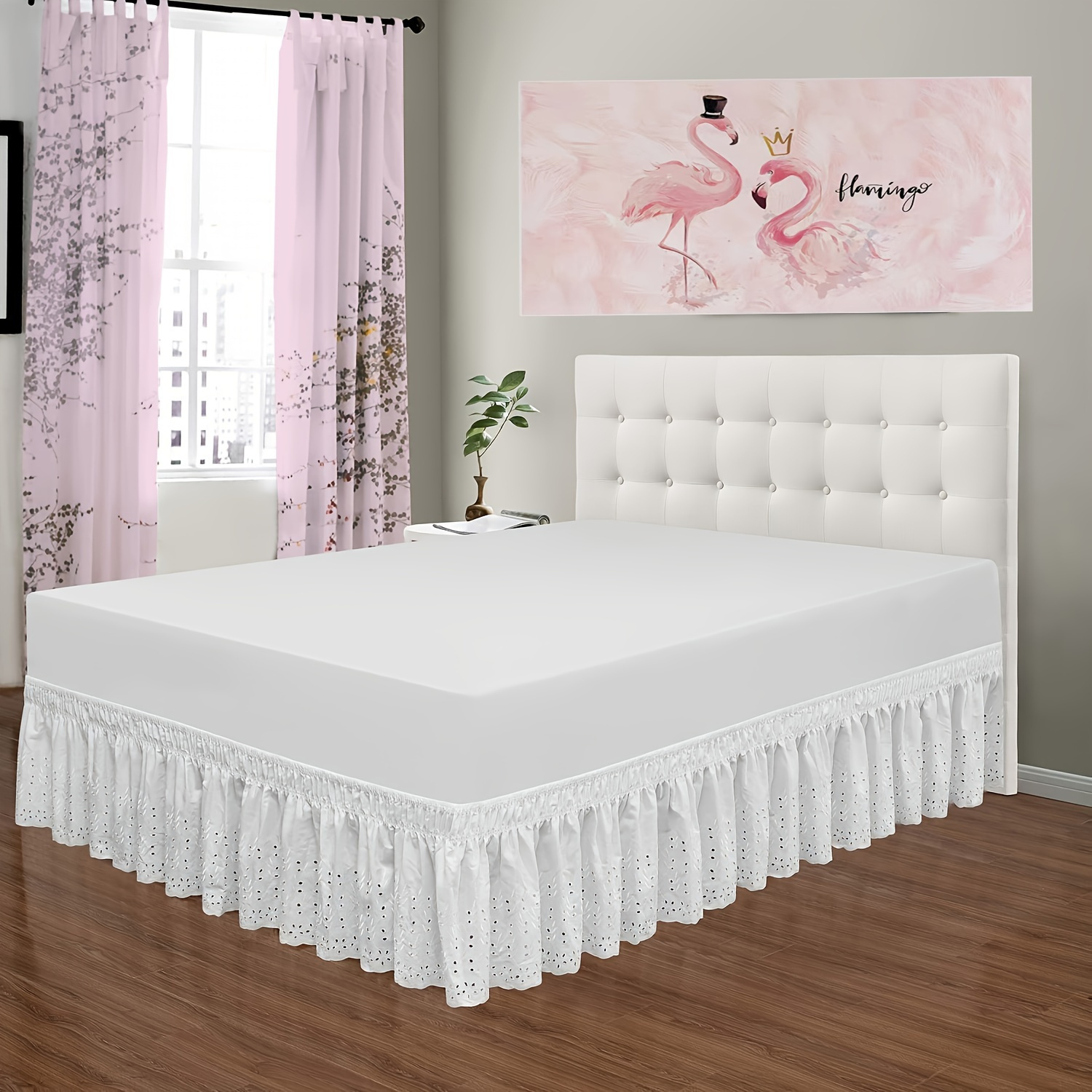 1pc Hollow Embroidered Bed Skirt Elastic Adjustable, For Bedroom Living Room Guest Room Decor
1pc Hollow Embroidered Bed Skirt Elastic Adjustable, For Bedroom Living Room Guest Room Decor