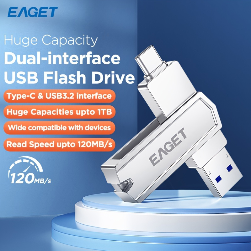 Eaget Usb3.2 Otg 1tb Metal U 360° Rotates Usb 512gb Pen 32gb 64gb 128gb 256gb Usb-a Or Typc-c
Eaget Usb3.2 Otg 1tb Metal U 360° Rotates Usb 512gb Pen 32gb 64gb 128gb 256gb Usb-a Or Typc-c