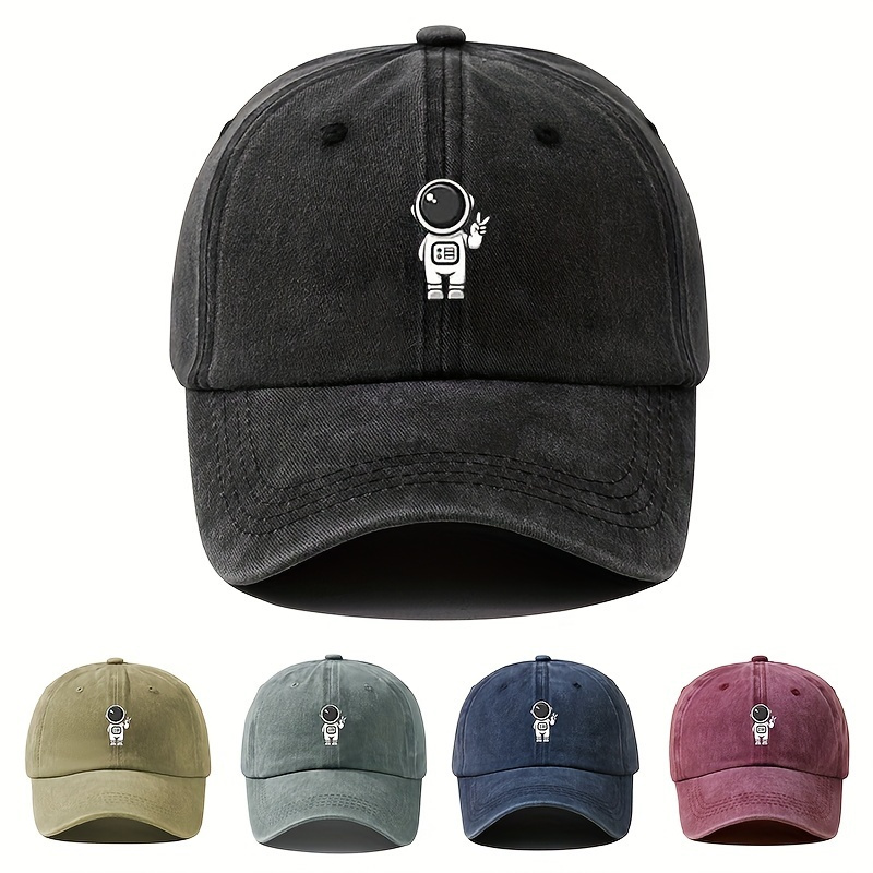 1pc Unisex Sunshade Vintage Washed Baseball Cap With Astronaut Print For Outdoor Sport, Golf, Fishing
1pc Unisex Sunshade Vintage Washed Baseball Cap With Astronaut Print For Outdoor Sport, Golf, Fishing