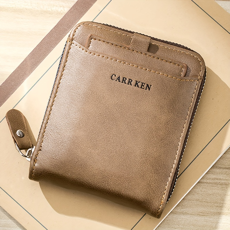 Men's Leather Zipper Short Wallet Money Clip, Multi-card Card Holder Coin Purse, Gift For Men
Men's Leather Zipper Short Wallet Money Clip, Multi-card Card Holder Coin Purse, Gift For Men