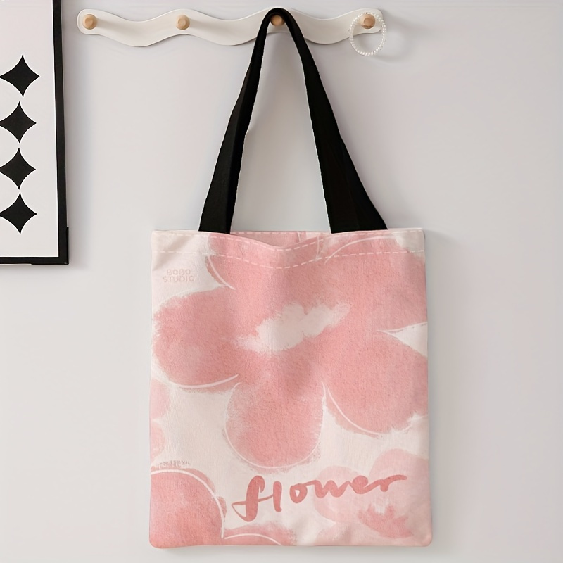 Flower Pattern Tote Bag, Double-sided Printed Shoulder Bag, Multifunctional Handbag, Cartoon Canvas Shopping Bag
Flower Pattern Tote Bag, Double-sided Printed Shoulder Bag, Multifunctional Handbag, Cartoon Canvas Shopping Bag