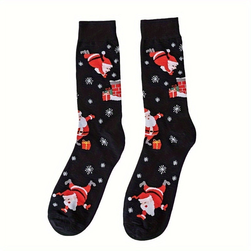 Thanksgiving & Christmas Holiday Cartoon Tube Socks - Pack Of 1 Pair, Athletic Knit Fabric, Cotton & Polyamide, Machine Washable, Patterns With Santa & Snowflakes - Unisex Adult Athletic Socks
Thanksgiving & Christmas Holiday Cartoon Tube Socks - Pack Of 1 Pair, Athletic Knit Fabric, Cotton & Polyamide, Machine Washable, Patterns With Santa & Snowflakes - Unisex Adult Athletic Socks