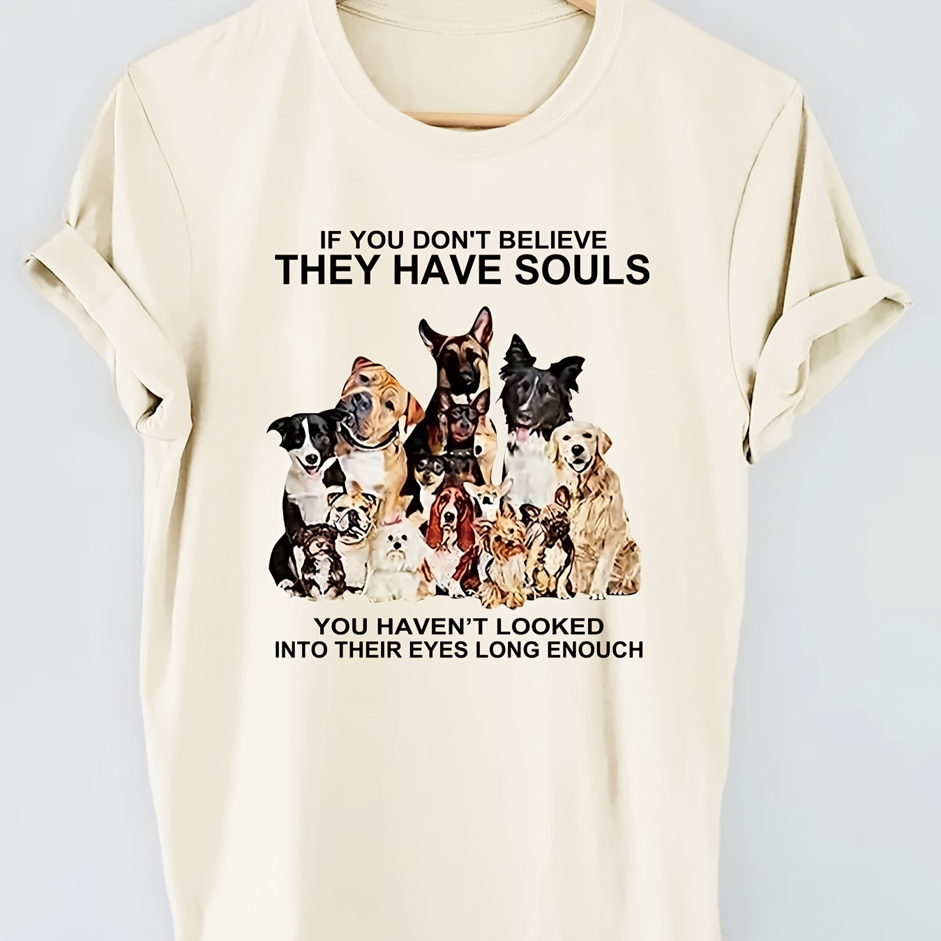 Dog Print T-shirt, Short Sleeve Crew Neck Casual Top For Summer & Spring, Women's Clothing
Dog Print T-shirt, Short Sleeve Crew Neck Casual Top For Summer & Spring, Women's Clothing