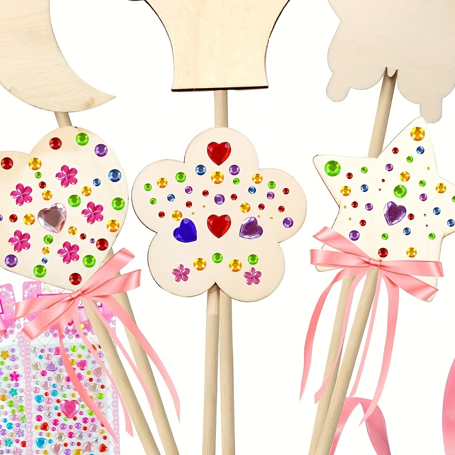 6pcs Diy Magic Wand Set - Wooden Fairy Princess Craft Kit, Favor & Gift Idea, No Batteries Required, Decorate Your Own, Arts And Crafts
6pcs Diy Magic Wand Set - Wooden Fairy Princess Craft Kit, Favor & Gift Idea, No Batteries Required, Decorate Your Own, Arts And Crafts