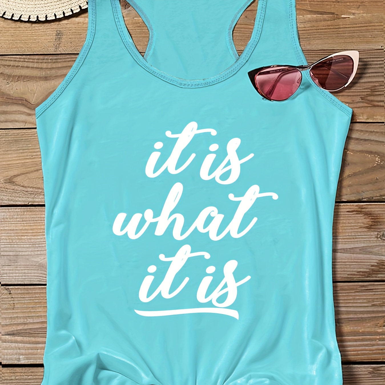 Plus Size Letter Print Tank Top, Casual Crew Neck Sleeveless Tank Top For Summer, Women's Plus Size clothing
Plus Size Letter Print Tank Top, Casual Crew Neck Sleeveless Tank Top For Summer, Women's Plus Size clothing