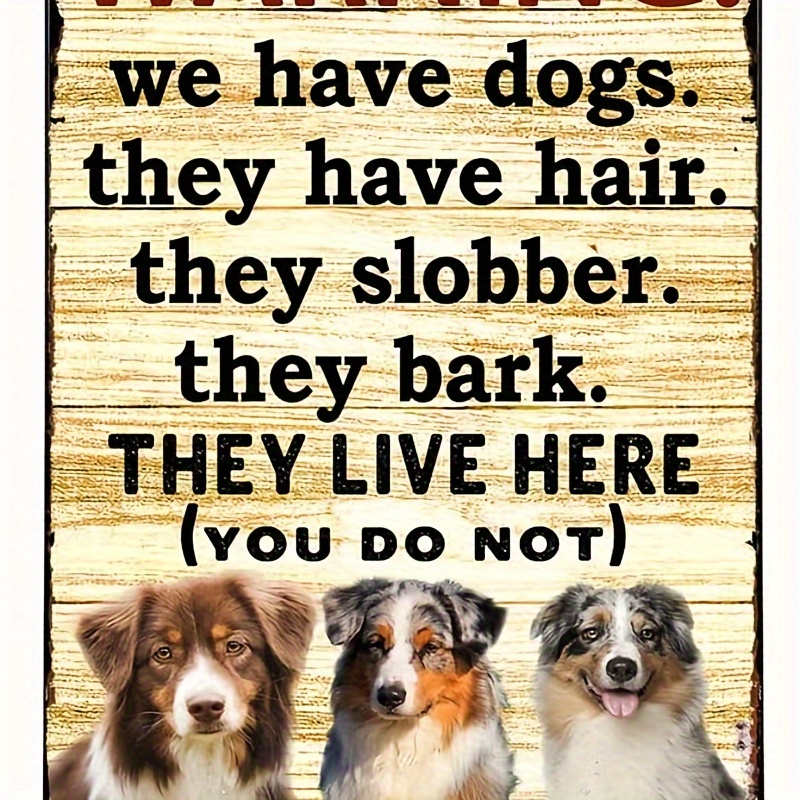 1pc Vintage Warning They Live Here Australian Shepherd Dog Sign For Home Kitchen Farmhouse Garden Wall Decoration 7.9x11.9inch Aluminum
1pc Vintage Warning They Live Here Australian Shepherd Dog Sign For Home Kitchen Farmhouse Garden Wall Decoration 7.9x11.9inch Aluminum