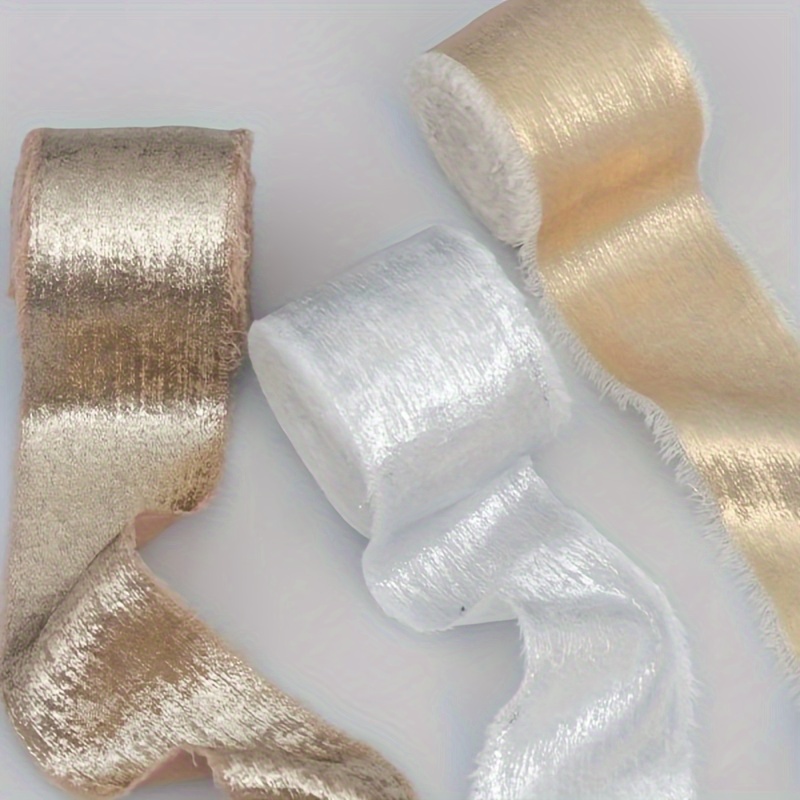 1pc Fabric Ribbon Roll, Hand Torn Frayed Edges, Brushed , 5m Length, For Wedding Bouquets, Streamers, Bows, And Decorative Crafts
1pc Fabric Ribbon Roll, Hand Torn Frayed Edges, Brushed , 5m Length, For Wedding Bouquets, Streamers, Bows, And Decorative Crafts