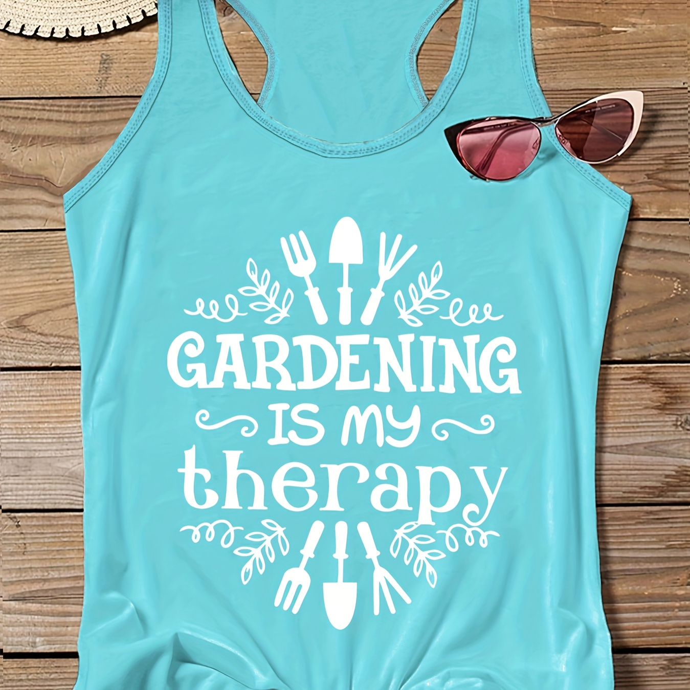 Plus Size Gardening Print Tank Top, Casual Crew Neck Sleeveless Tank Top For Summer, Women's Plus Size clothing
Plus Size Gardening Print Tank Top, Casual Crew Neck Sleeveless Tank Top For Summer, Women's Plus Size clothing