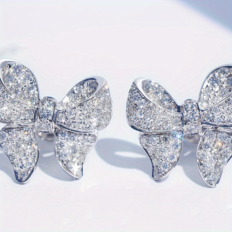 925 Silver Plated Bow Small Earrings Cute Y2k Style Personalized Bow Design Daily Vacation Accessories Women's Jewelry
925 Silver Plated Bow Small Earrings Cute Y2k Style Personalized Bow Design Daily Vacation Accessories Women's Jewelry