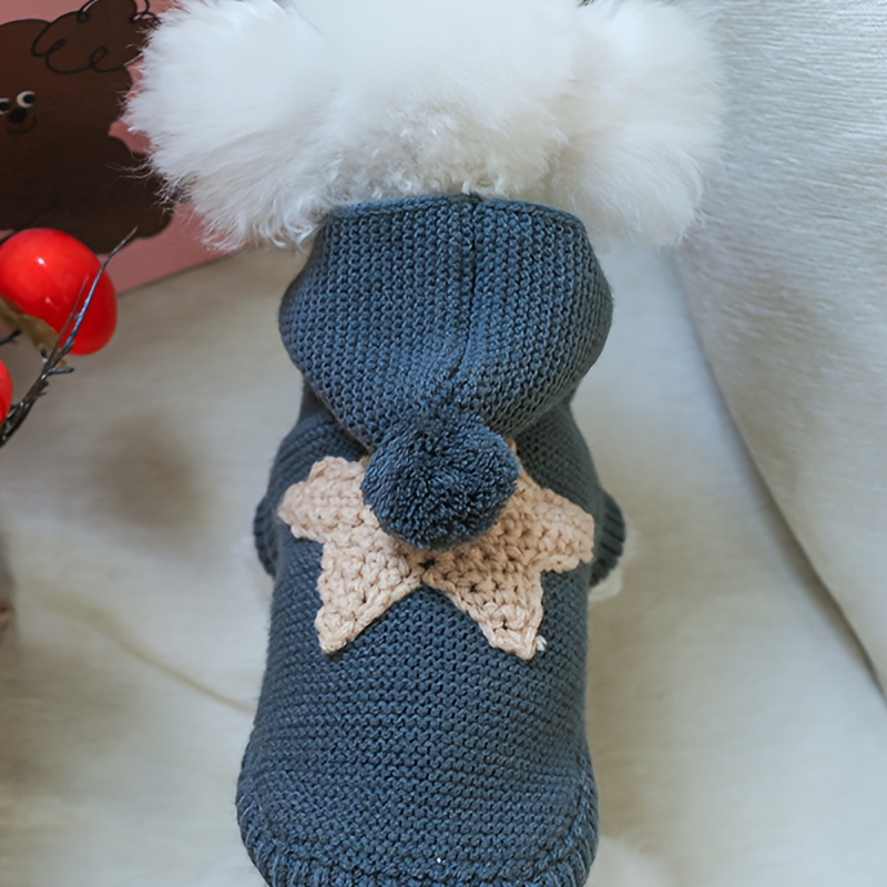 Style Starfish Accent Dog Sweater - Dark Gray - Pet Clothes In Autumn And Winter, Hooded Knitted Sweater
Style Starfish Accent Dog Sweater - Dark Gray - Pet Clothes In Autumn And Winter, Hooded Knitted Sweater