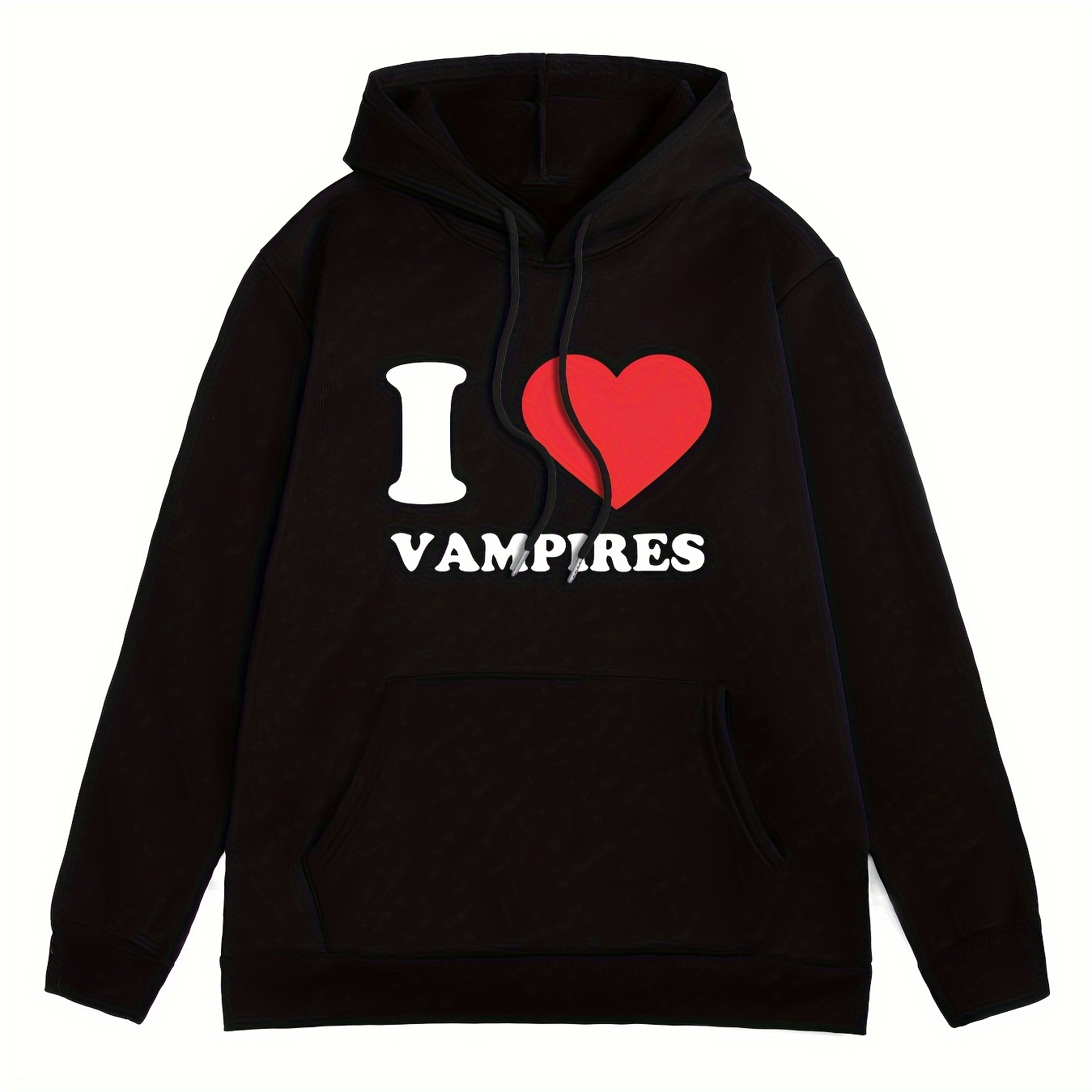 I Love Vampires Print Hoodie, Cool Sweatshirt For Men, Men's Casual Hooded Pullover Streetwear Clothing For Spring Fall Winter, As Gifts
I Love Vampires Print Hoodie, Cool Sweatshirt For Men, Men's Casual Hooded Pullover Streetwear Clothing For Spring Fall Winter, As Gifts