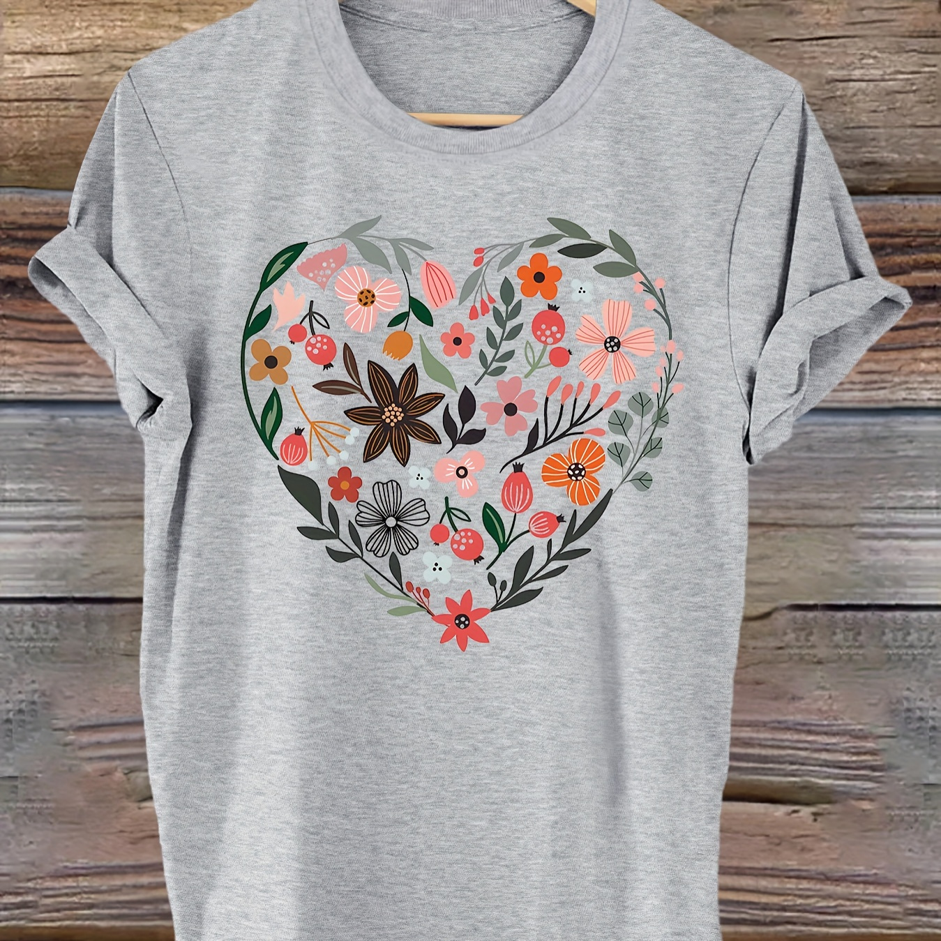 Floral Print T-shirt, Short Sleeve Crew Neck Casual Top For Summer & Spring, Women's Clothing
Floral Print T-shirt, Short Sleeve Crew Neck Casual Top For Summer & Spring, Women's Clothing