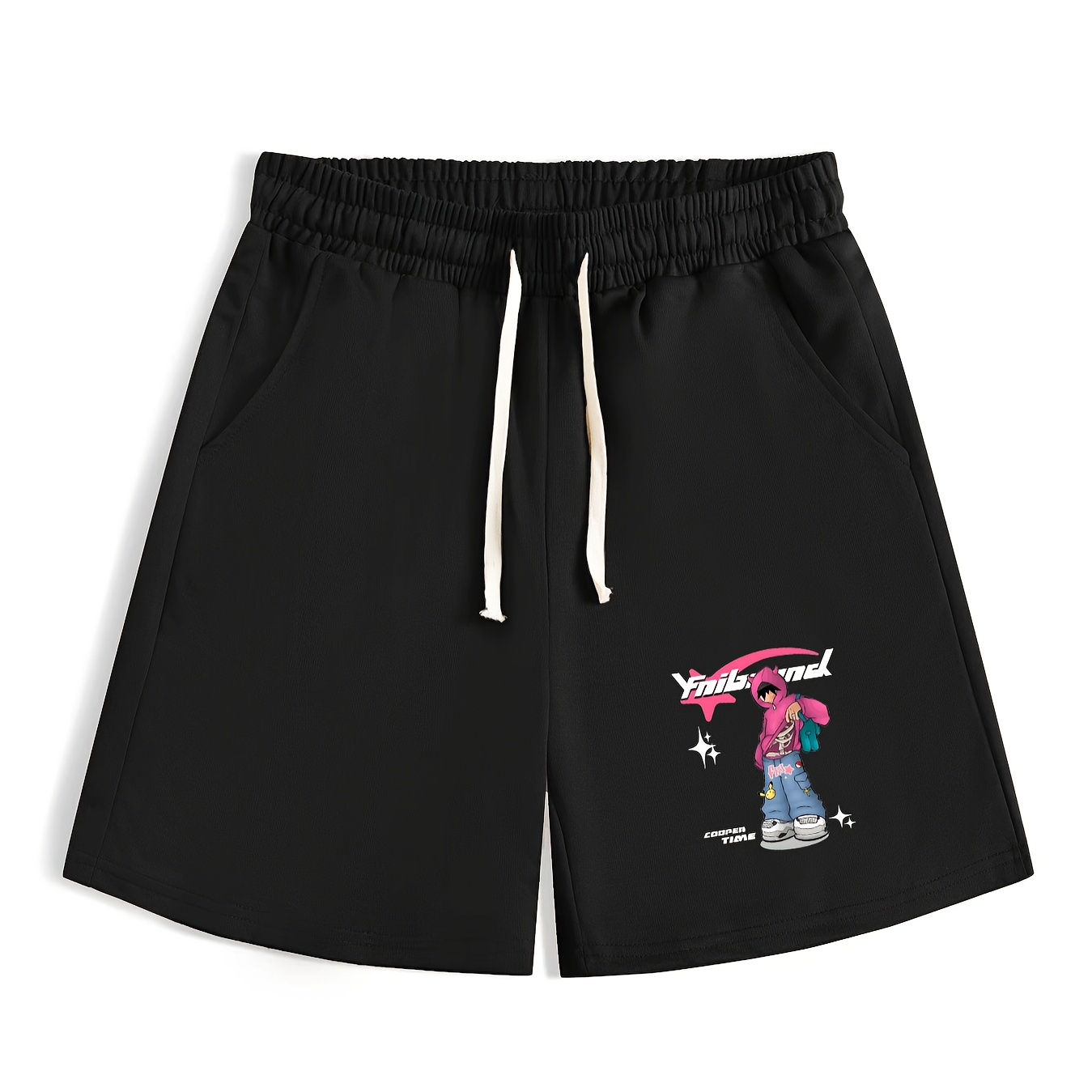 Letters And Cool Cartoon Man With Hoodie Graphic Print, Men's Quick Dry Loose Activewear, Lightweight Drawstring Sport Shorts, Athletic Shorts For Gym Fitness Workout
Letters And Cool Cartoon Man With Hoodie Graphic Print, Men's Quick Dry Loose Activewear, Lightweight Drawstring Sport Shorts, Athletic Shorts For Gym Fitness Workout