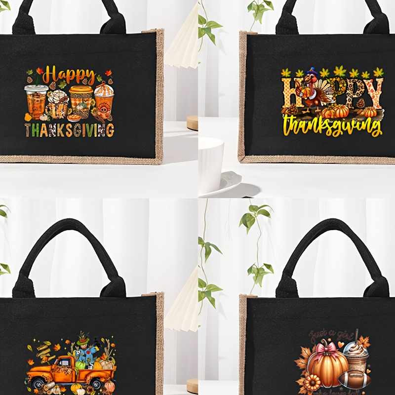Canvas Thanksgiving Tote Bag With Top Handle, Large Capacity Shoulder Bag With For Teachers, Friends, Family, Girlfriend - Festive Canvas Storage Travel Handbag
Canvas Thanksgiving Tote Bag With Top Handle, Large Capacity Shoulder Bag With For Teachers, Friends, Family, Girlfriend - Festive Canvas Storage Travel Handbag