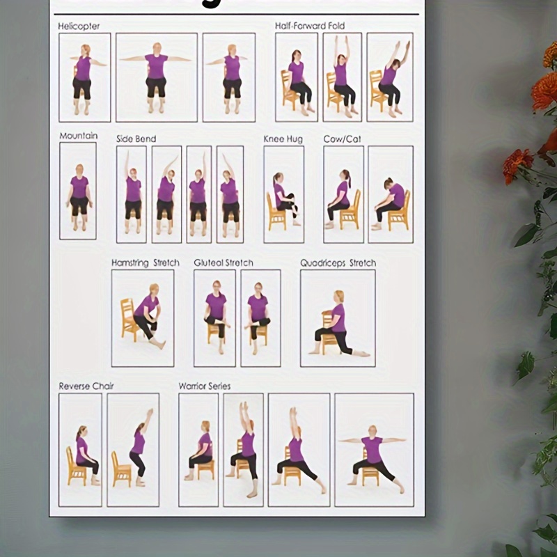 Room Decor 1pc Chair Yoga Exercises Canvas Print, & Fade-resistant Yoga Poster For Seniors, Ideal For Living Room, Bedroom, Yoga , Textile
Room Decor 1pc Chair Yoga Exercises Canvas Print, & Fade-resistant Yoga Poster For Seniors, Ideal For Living Room, Bedroom, Yoga , Textile