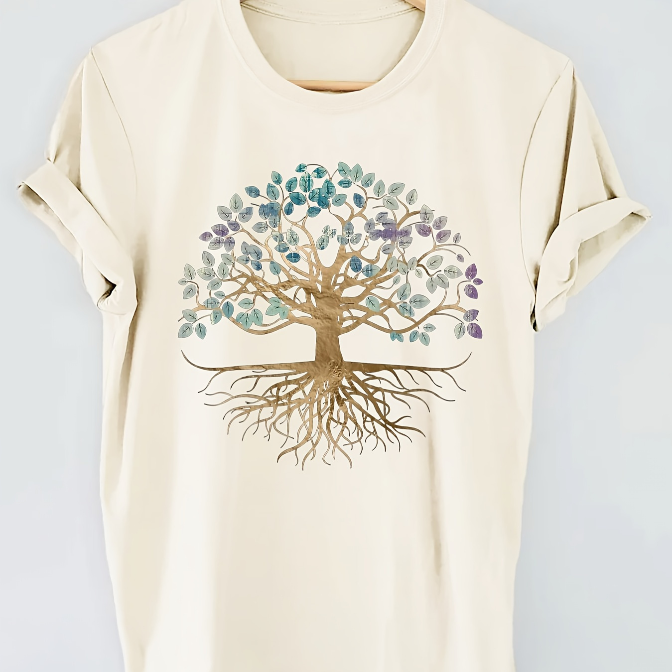 Tree Print T-shirt, Short Sleeve Crew Neck Casual Top For Summer & Spring, Women's Clothing
Tree Print T-shirt, Short Sleeve Crew Neck Casual Top For Summer & Spring, Women's Clothing