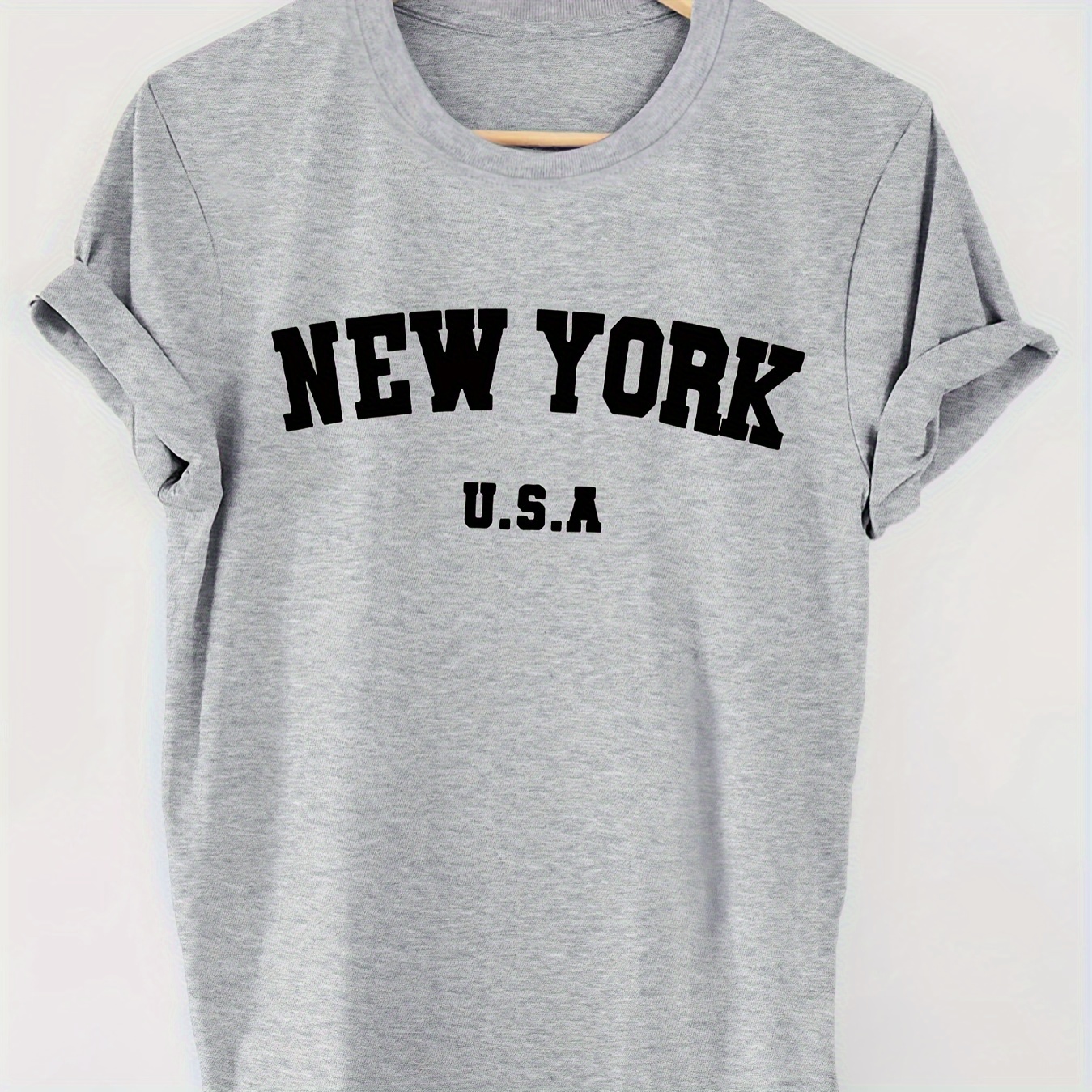 New York Letter Print T-shirt, Short Sleeve Crew Neck Casual Top For Summer & Spring, Women's Clothing
New York Letter Print T-shirt, Short Sleeve Crew Neck Casual Top For Summer & Spring, Women's Clothing