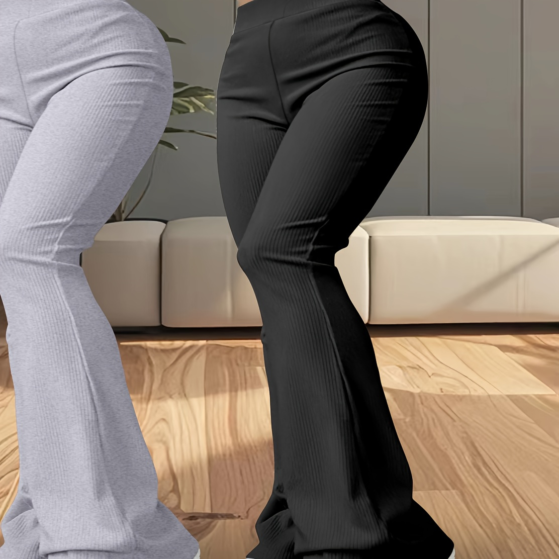 2pcs Women Solid Color High Waist Flare Leg Pants, Sports Slim Fit Stretchy Yoga Pants, Casual Long Length Pants, Women's Clothing
2pcs Women Solid Color High Waist Flare Leg Pants, Sports Slim Fit Stretchy Yoga Pants, Casual Long Length Pants, Women's Clothing