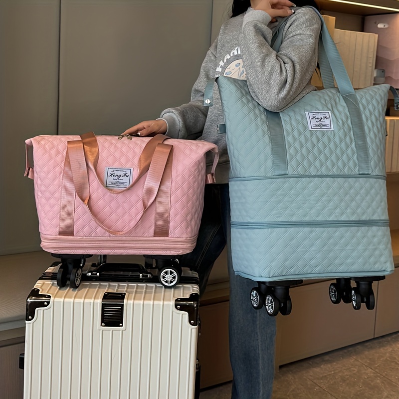 Wheeled Diamond-pattern Travel Bag, Lightweight Luggage For Ramadan, Storage For Maternity, Valentine's Day Gift, Large Capacity Gym And Yoga Bag With Wet And Dry .
Wheeled Diamond-pattern Travel Bag, Lightweight Luggage For Ramadan, Storage For Maternity, Valentine's Day Gift, Large Capacity Gym And Yoga Bag With Wet And Dry .
