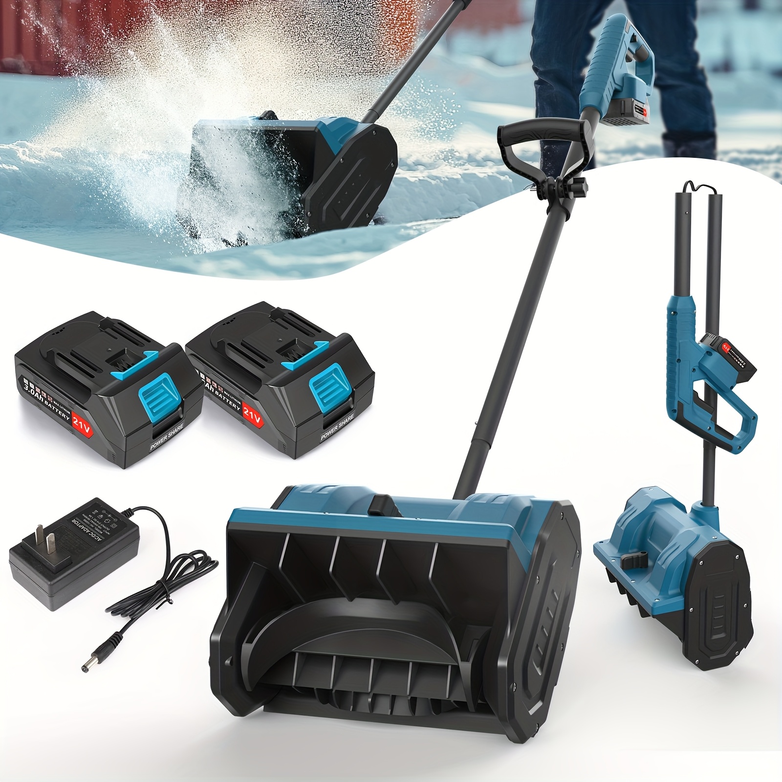 Pelle à Neige Électrique Fil 21V 13 pouces avec Plaque Directionnelle - à Neige à Batterie 2*3000mAh et Poignée Réglable, Pelle à Neige Électrique Légère, Adaptée pour et Terrasse, Fovendi
Pelle à Neige Électrique Fil 21V 13 pouces avec Plaque Directionnelle - à Neige à Batterie 2*3000mAh et Poignée Réglable, Pelle à Neige Électrique Légère, Adaptée pour et Terrasse, Fovendi